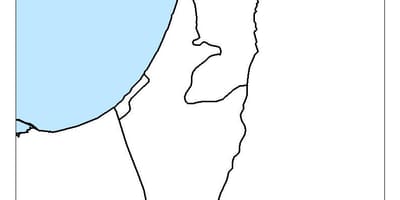 Kort af ísrael autt
